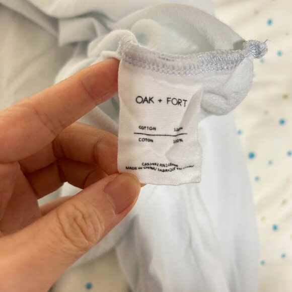 OAK + FORT Cropped Long Sleeve Light Blue - Picture 5 of 6